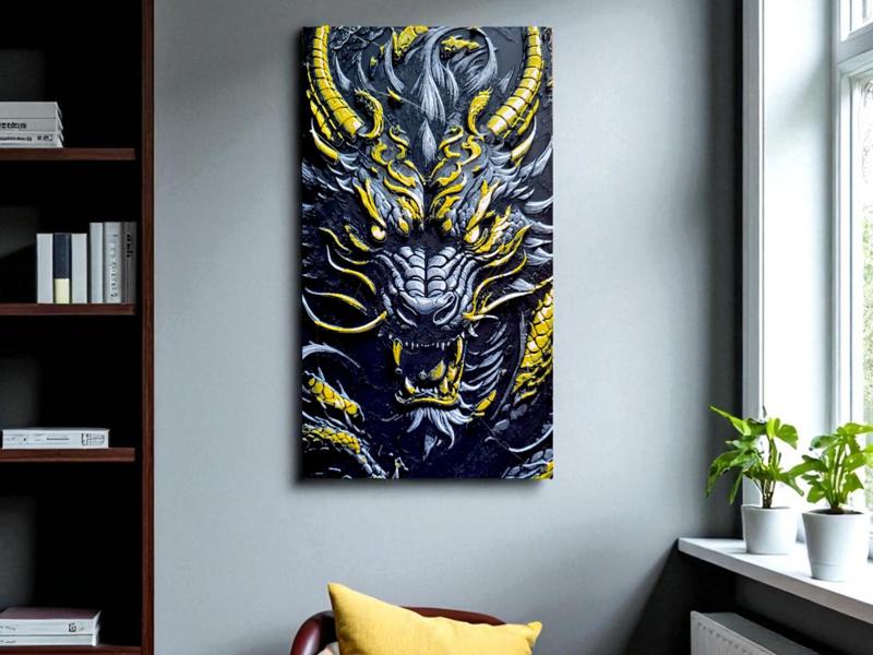 Hueforge Black & Gold Dragon