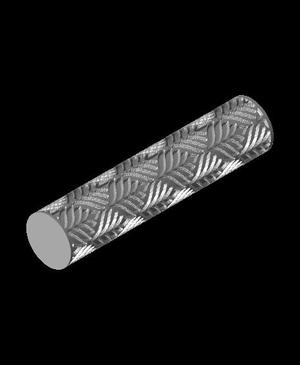 Leave pattern texture roller.stl