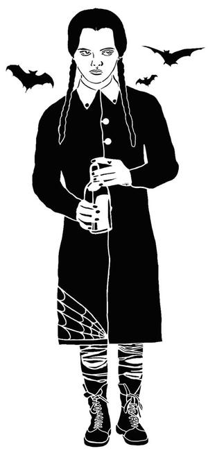 Wednesday Addams stencil 9