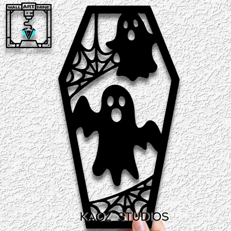 coffin wall art ghosts wall decor halloween decoration