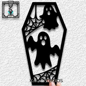 coffin wall art ghosts wall decor halloween decoration