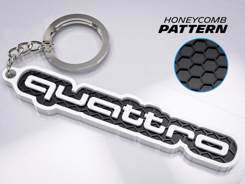 Audi Quattro Keychain