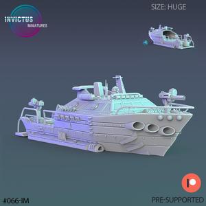 Assault Boat / War Ship / Battleship / Invasion Vessel / Cyberpunk Construct / Steampunk Battle Machine / Sci-Fi Encounter