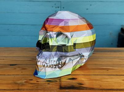 Low Poly Skull (Horizontal split)