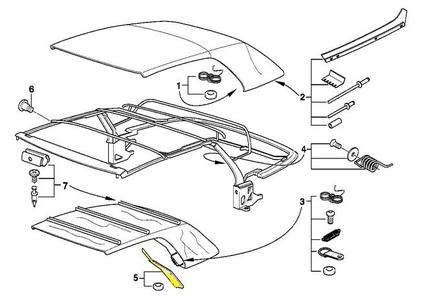 E36 Soft top A Pillar