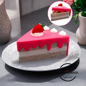  Strawberry Cake Slice Container - Box Storage 