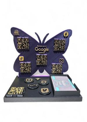 Butterfly Vendor Sign with QR and NFC *FULLY CUSTOMIZABLE**