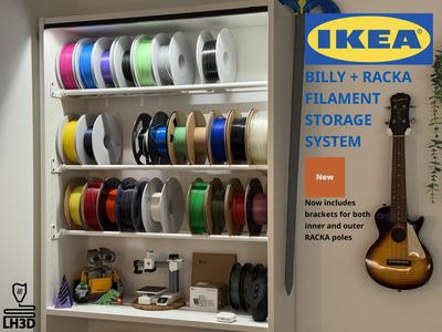 IKEA BILLY + RACKA Filament Storage System