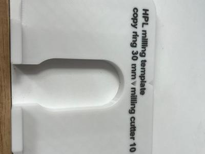 Template to milling HPL 
