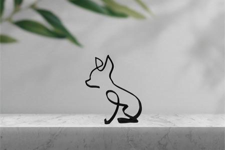 Minimalist Chihuahua Line Art 
