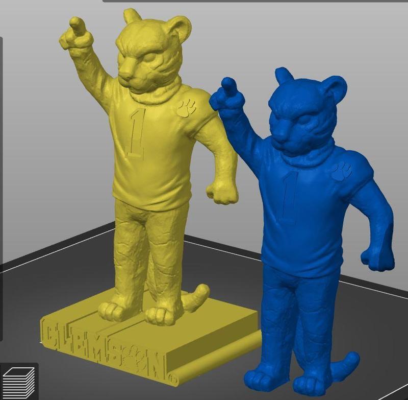 Clemson Tiger, Statue and Base