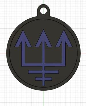 Red Rising Blue Sigil Keychain Negativ