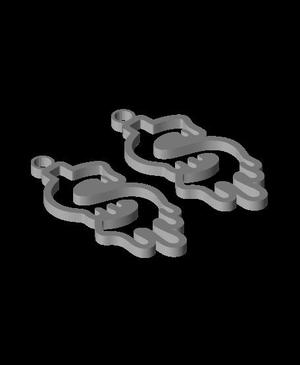 Dollar sign earrings