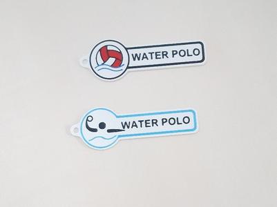 Water Polo Keychain with Customizable Name