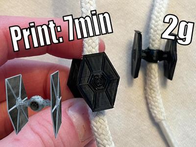 Tie Fighter Hoodie Drawstring Beads