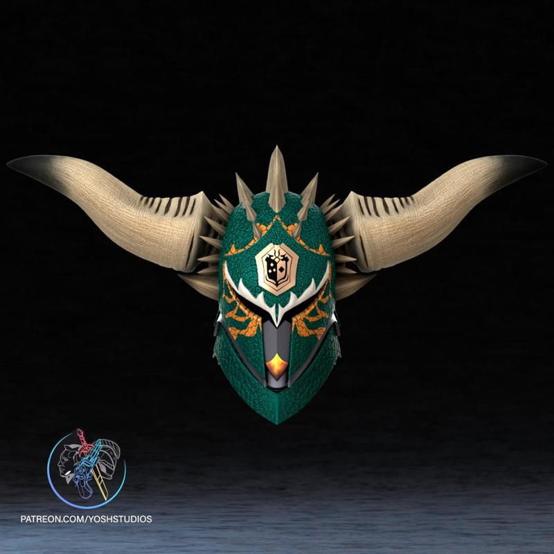 MH Nergigante Helmet 3D Printer File STL