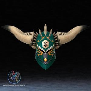 MH Nergigante Helmet 3D Printer File STL