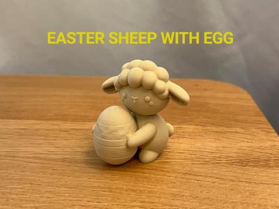 Easter Sheep with Egg