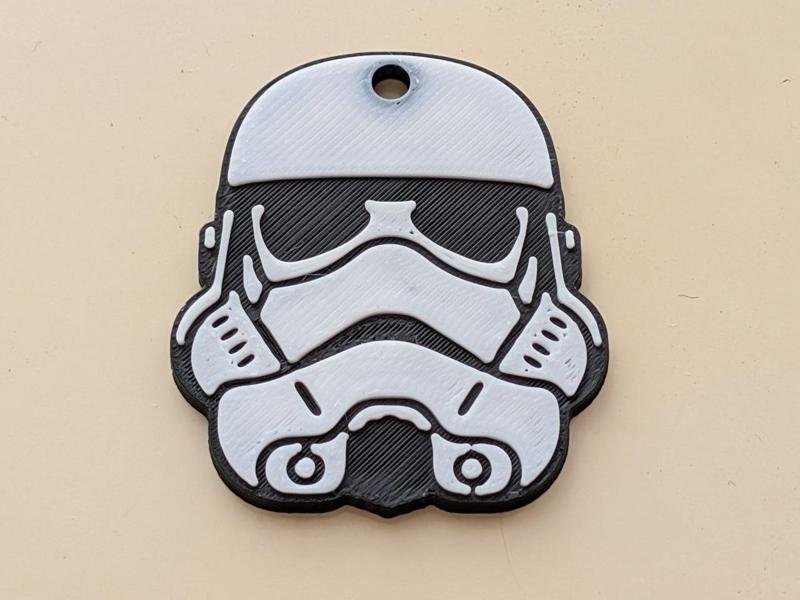 Storm Trooper coloured keychain
