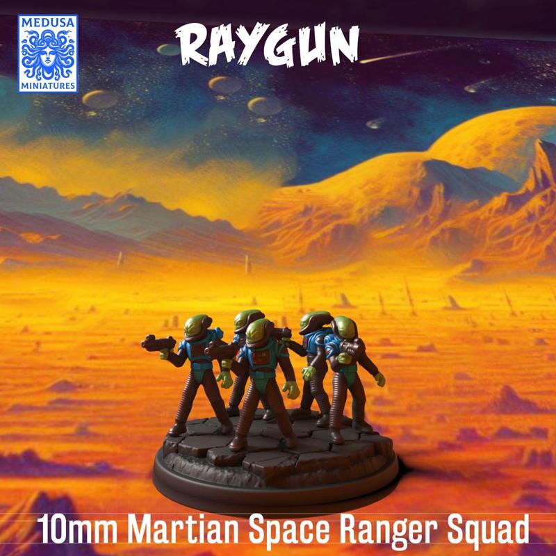 10mm Martian Space Ranger Squad - Retro Sci-Fi Infantry