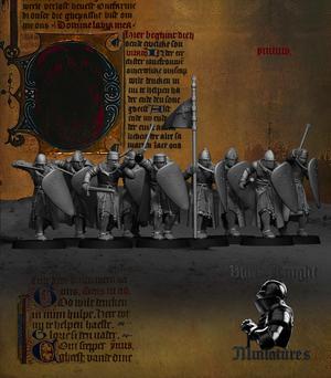 13th century - Teutonic Knights on Foot (x 9) (NEW)