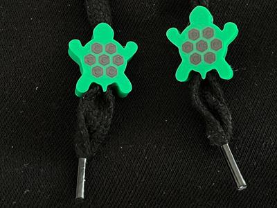 Turtle Hoodie Drawstring Beads