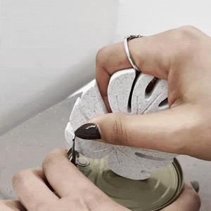 Monstera Leaf Can Opener & Coaster – Stylish & Functional Kitchen Tool! + Freebie Monstera Keychain