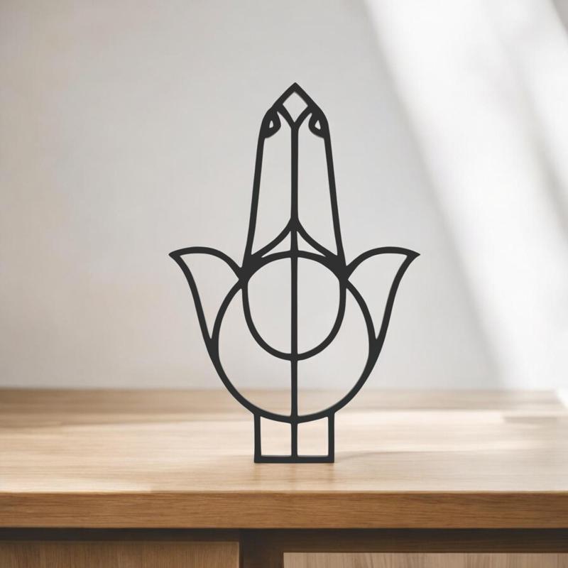 Gyan Mudra Line Art - Desktop Line Art
