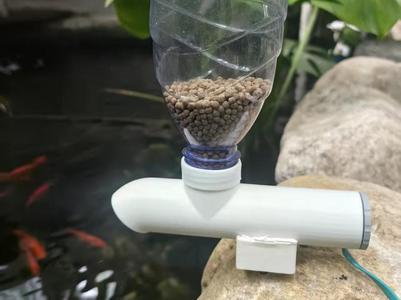Small fish pond automatic feeder (with programmable timing down to the second)