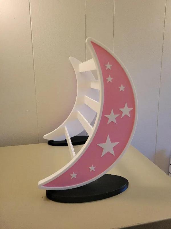 Earring Holder - Crescent Moon and Stars   