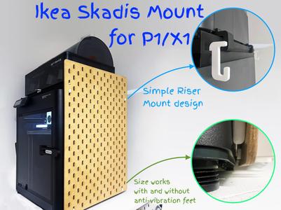 Ikea Skadis Mount for P1/X1 Riser