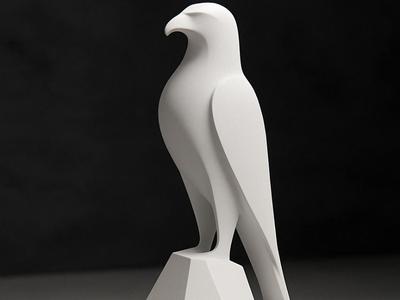 Geometric Eagle on Rock