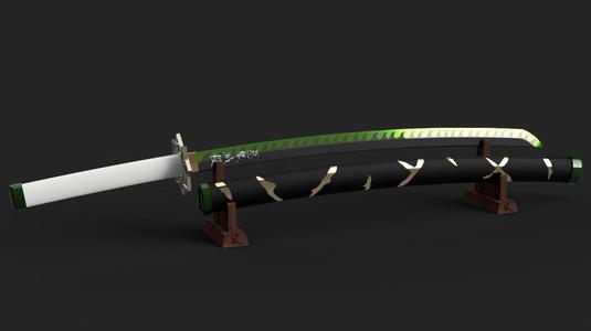 Demon Slayer Kimetsu no Yaiba Sanemi Shinazugawa Katana