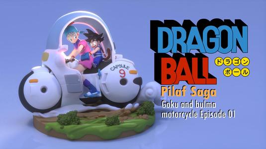 Goku and Bulma motorcycle - Pilaf Saga  Episode 01  Dragon Ball
