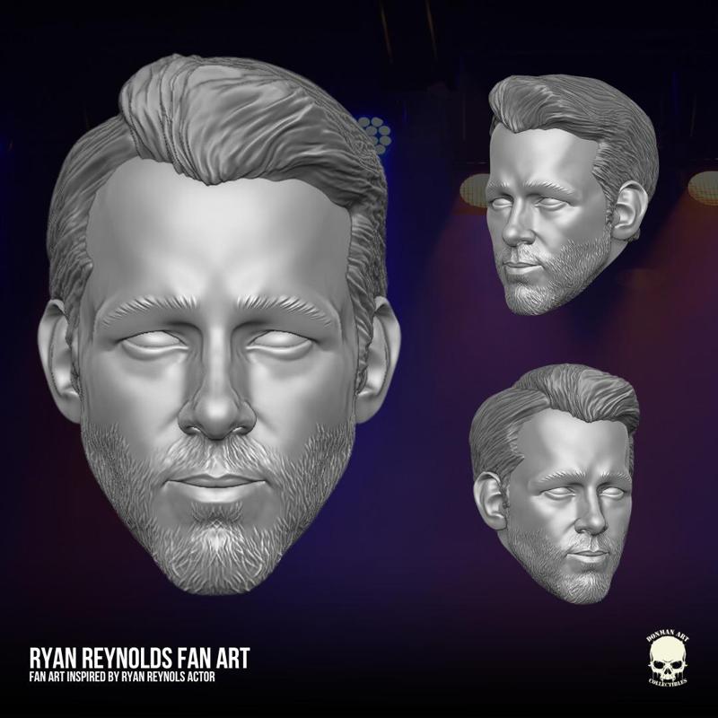 Ryan Reynols Fan Art 3D printable file for action figures
