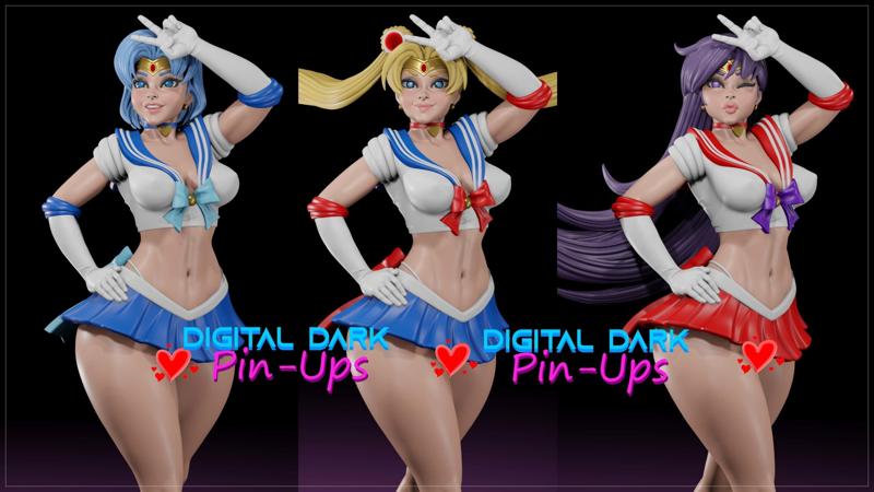 Sailor Moon Mars Mercury all older with NSFW vers and Miniature