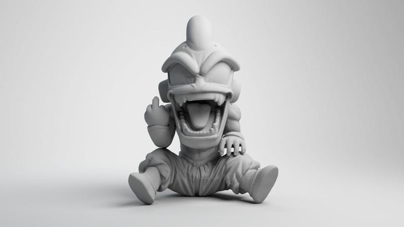 Majin Kid Buu Middle finger 3D Printed Model