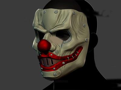Clown Motorcycle Mask - Cosplay Halloween Helmet