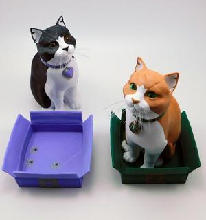 Schrodinky: British Shorthair Cat in a Box – 3D Printable, Multi Part Model - MULTI EXTRUSION PACKAGE