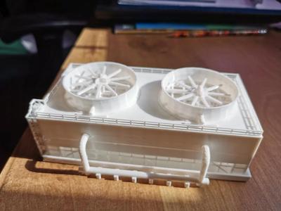 Z scale industrial double cooling structure   