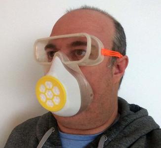 Reusable Respirator Mask with eyes protection with diposable filter