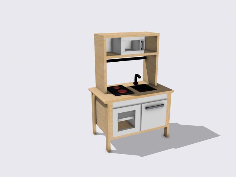 Miniature Ikea DUKTIG  kitchen for doll house