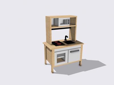 Miniature Ikea DUKTIG  kitchen for doll house