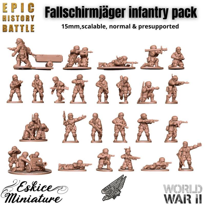 FSJ - Fallschirmjager infantry pack - 15mm for EHB
