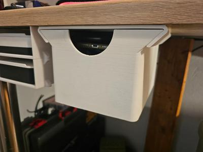 Under desk drawer (no supports)   