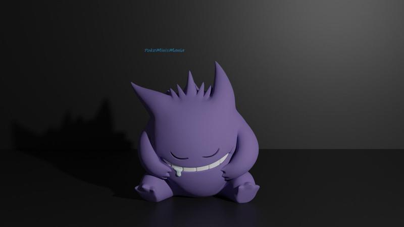 Gengar asleep 3D print model