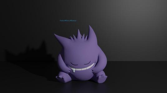 Gengar asleep 3D print model