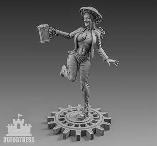 The girl with the beer