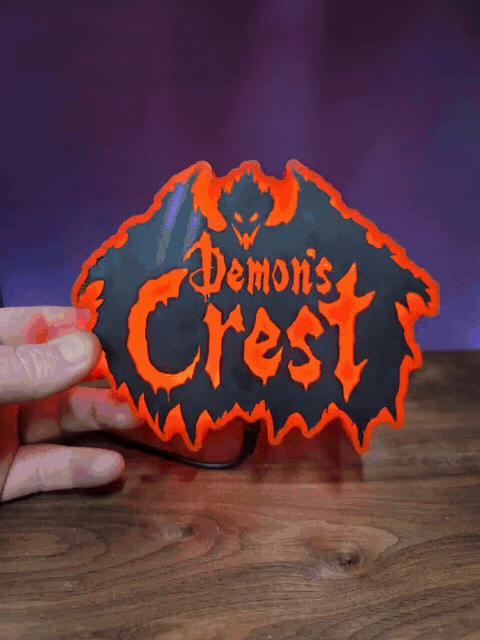 DEMON CREST LIGHT BOX OR STORAGE