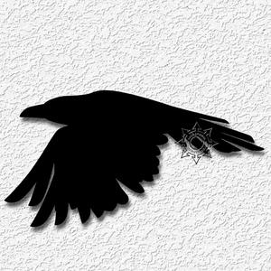 Flying Crow wall art Raven Bird Decor